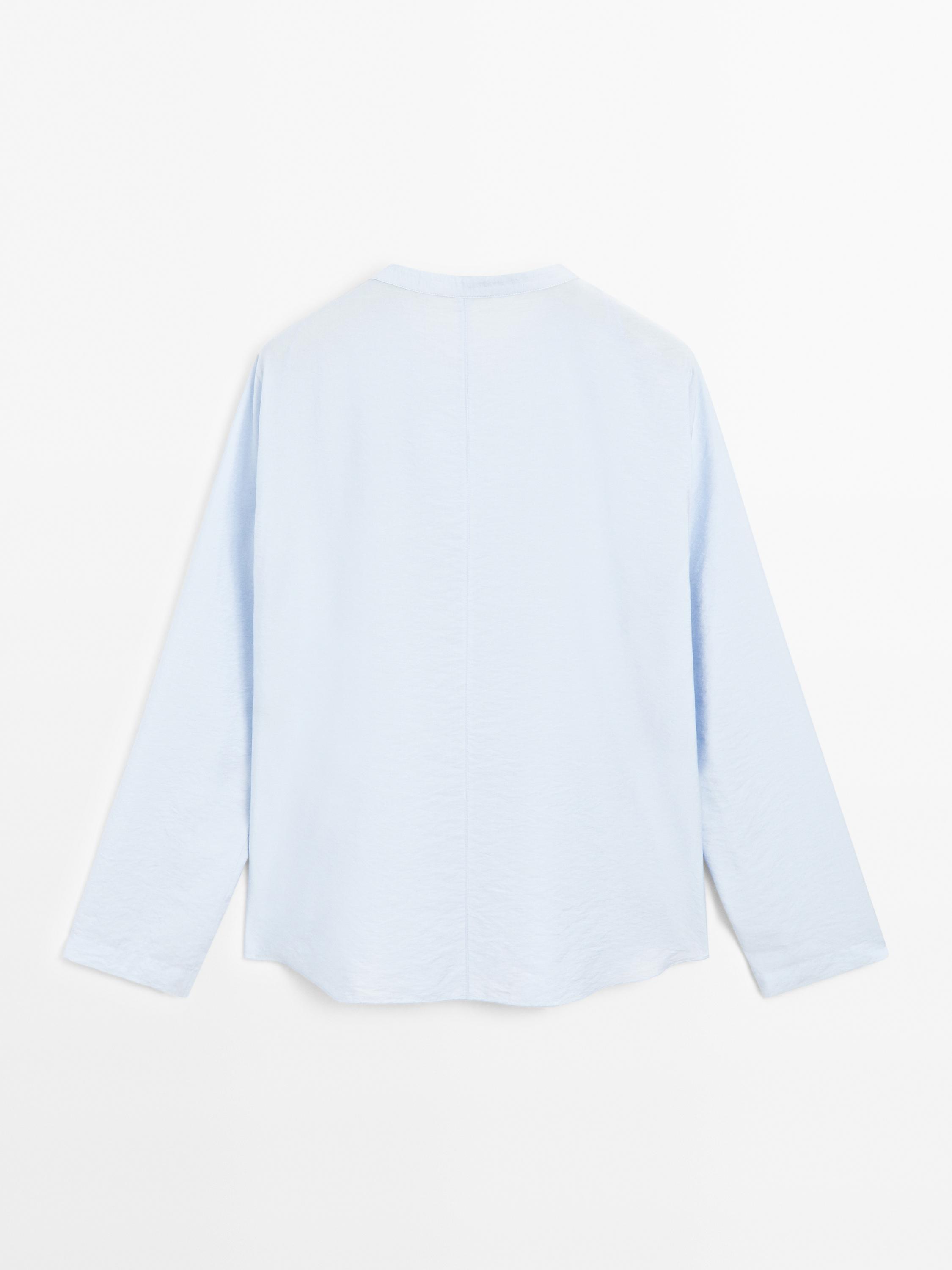 Blouse manches longues détail col