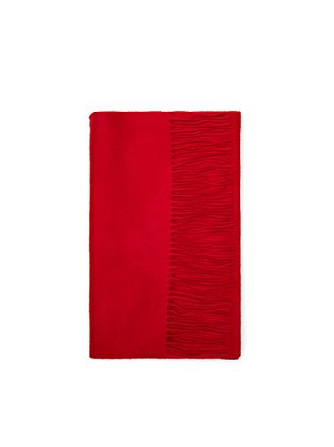 Zara 100% cashmere fringed scarf - Red