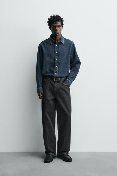 Zara BAGGY FIT JEANS - Black - Image 0