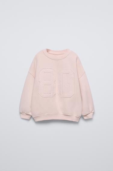 EMBROIDERED PATCH SWEATSHIRT - Mid-ecru by Zara