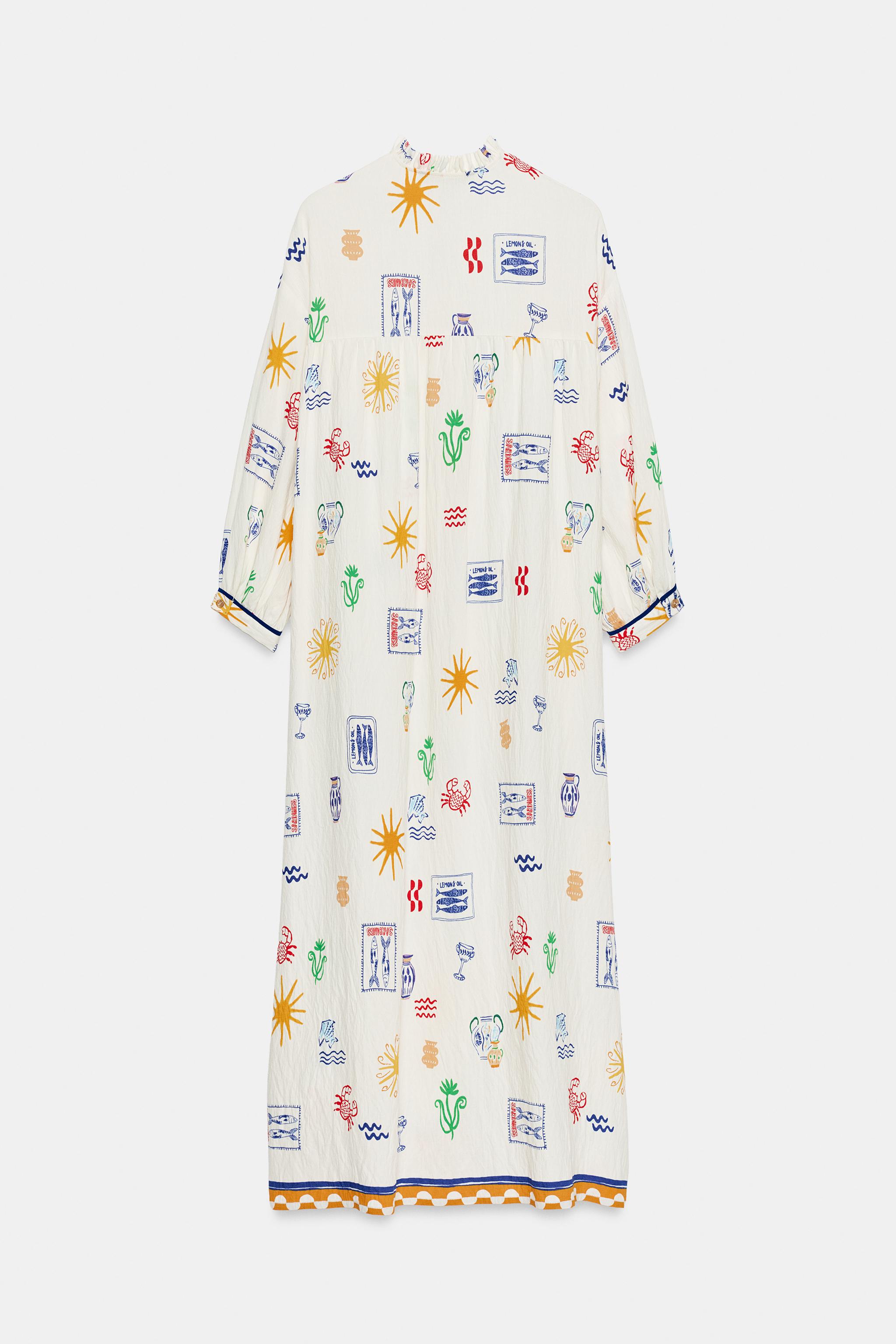 LONG PRINTED DRESS