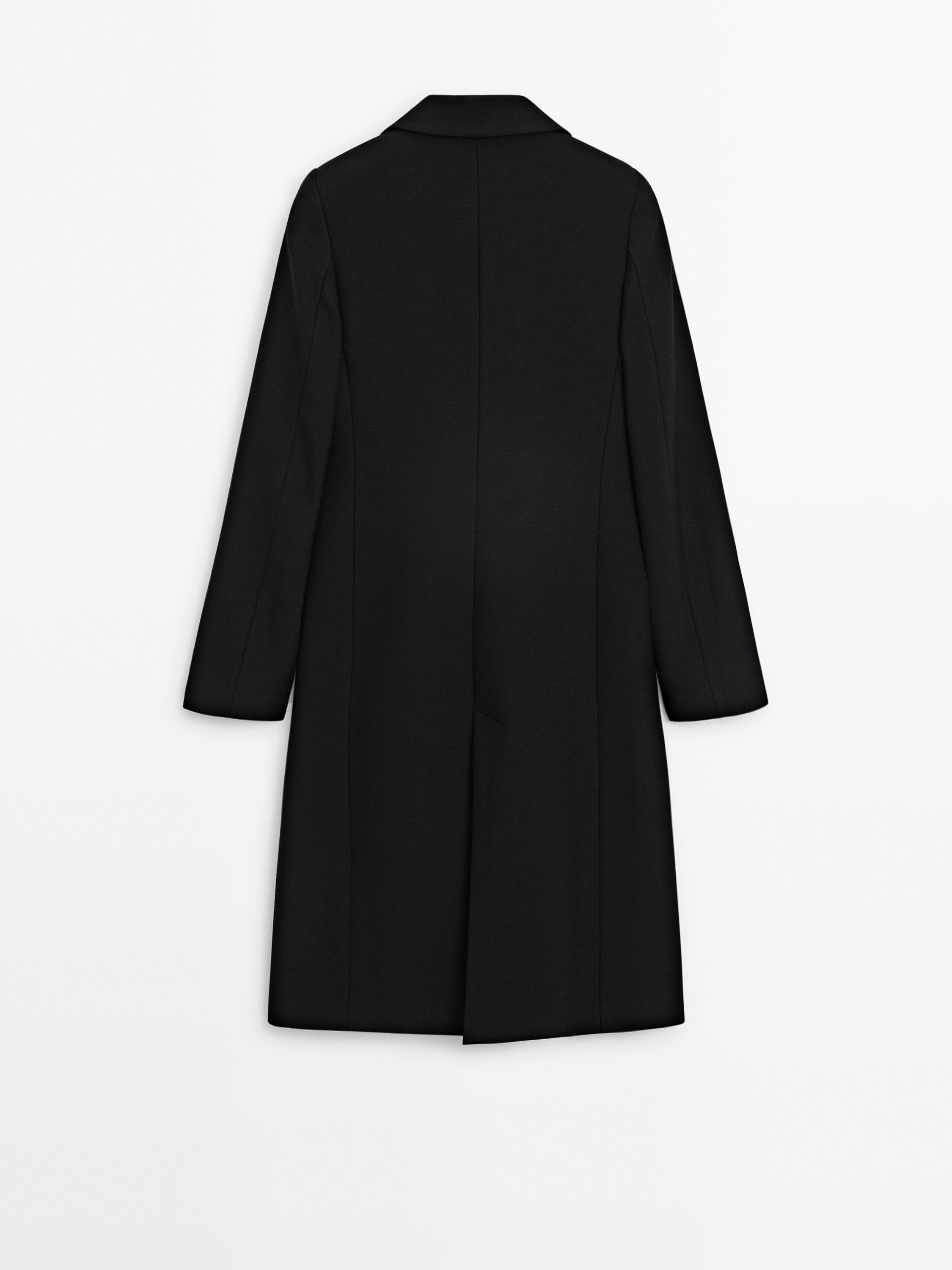 Long wool blend coat with pockets - Black | ZARA United States