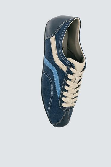 BASKETS EN CUIR HARRY LAMBERT FOR ZARA X DISNEY - Bleu de Zara - Image 3