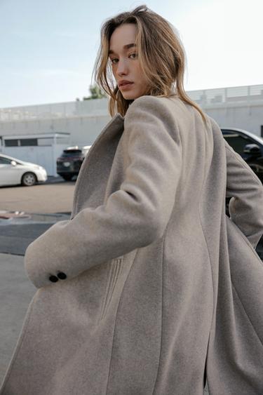 SOFT SHOULDER PAD COAT - camel by Zara - Image 4