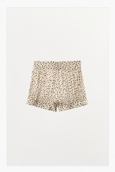DOT PRINT SAROUEL SHORTS - Ecru by Zara