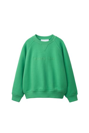 RAGLAN SLEEVE SWEATSHIRT - GREEN by Zara