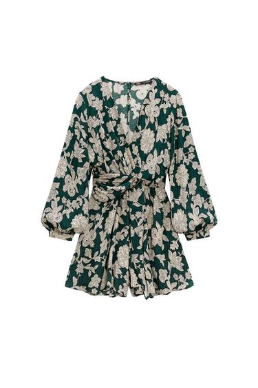 PRINTED JUMPSUIT WITH BUCKLE