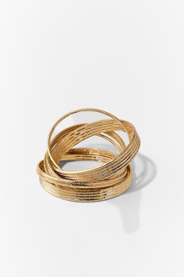 Zara 7-PACK OF BRACELETS - Golden