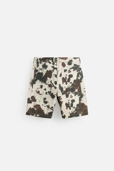 ANIMAL PRINT BERMUDA SHORTS - Sand / Black by Zara - Image 7