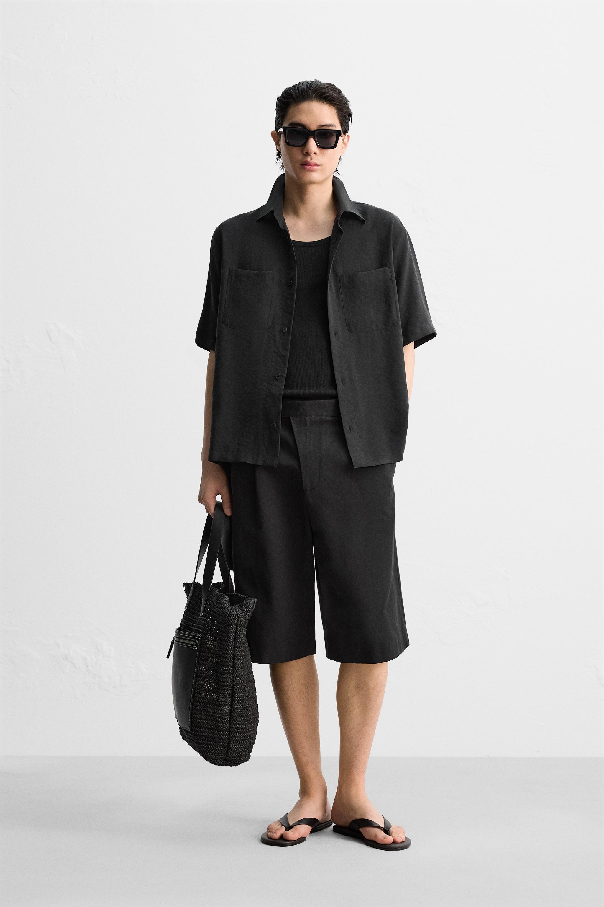 【MAY】 シャツ　ブラック　フリーサイズ AZUL BY MOUSSY | リラックス開襟シャツ (シャツ・ブラウス ) |SHEL