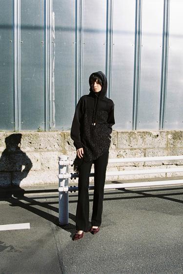 JEANS ZW COLLECTION ブーツカット ハイウエストブラックZaraのJEANS ZW COLLECTION ブーツカット ハイウエスト - ブラック 