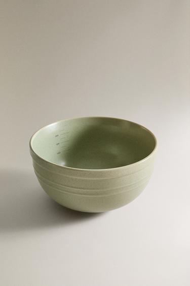 Zara STONEWARE MIXING BOWL - GREENISH