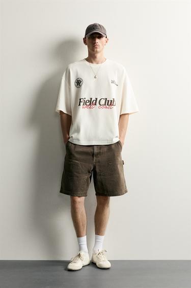 BERMUDA RELAXED FIT BOLSILLO CARPINTERO - Marrón de Zara - Imagen 0
