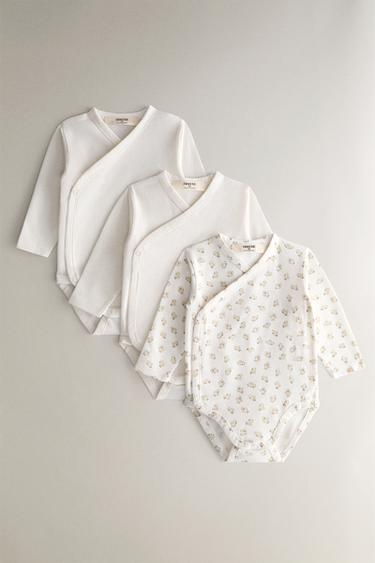 CHICK BABY BODYSUIT (SET OF 3) - أبيض مكسور الخاص بـ Zara - صورة 0