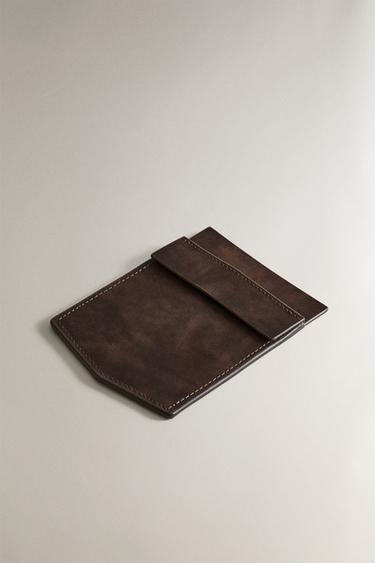 LEATHER CARPENTER POCKET - Brown by Zara - Image 1