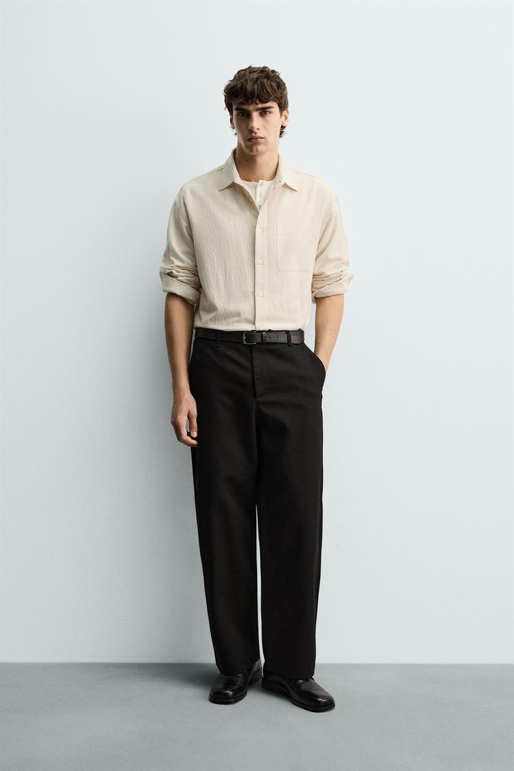 RELAXED FIT KARELİ GÖMLEK