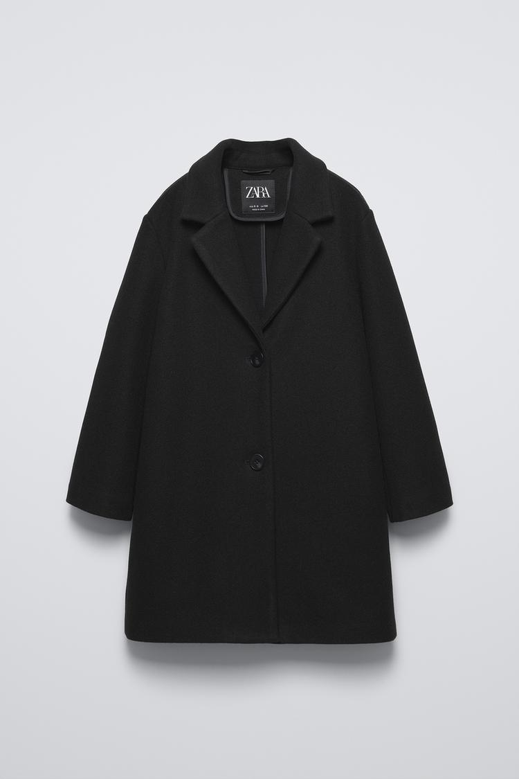 Manteau Laine Femme Manteau Mi Long Noir Cintré Femme Un