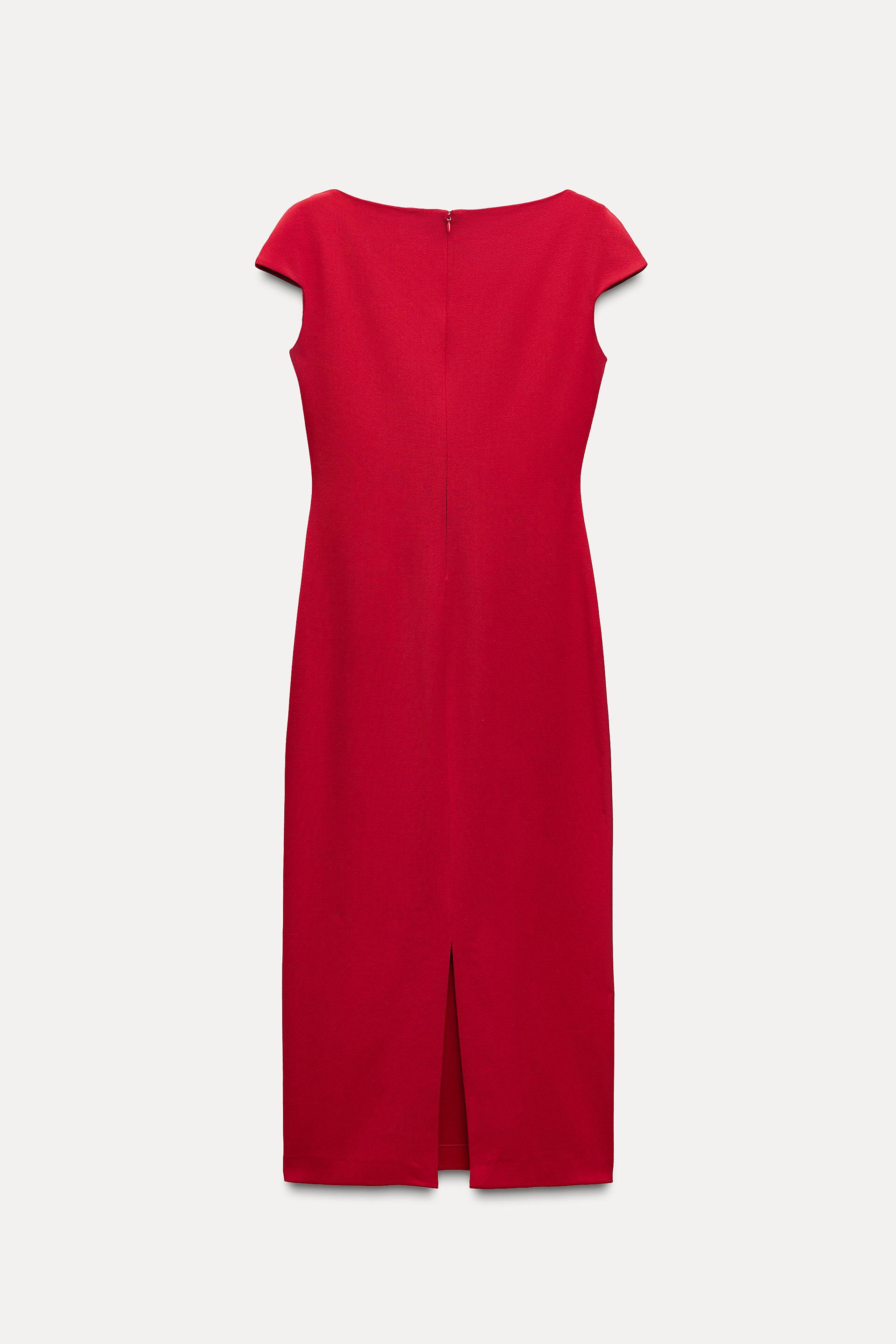 Red shops midi dress zara