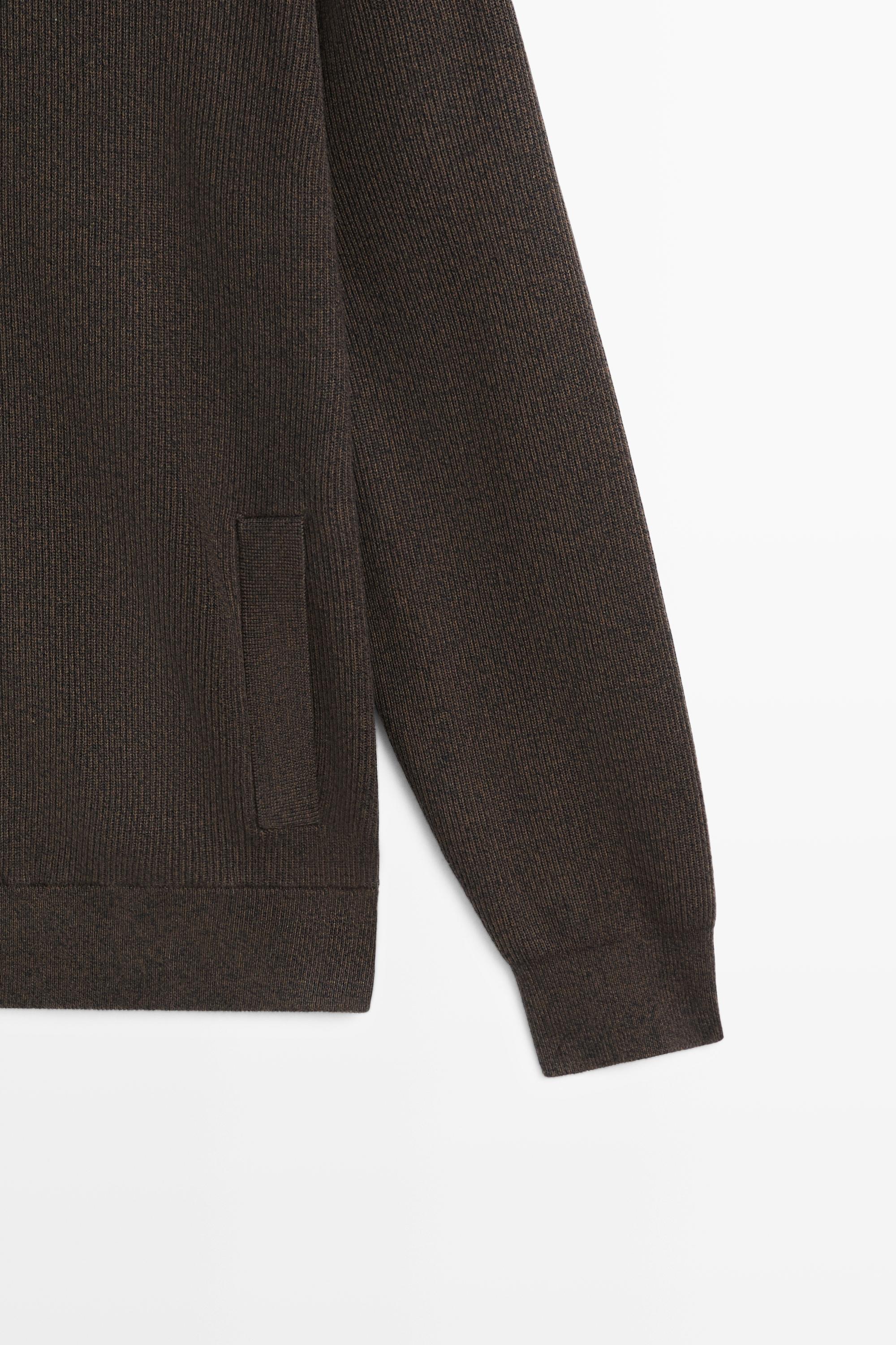 100% cotton polo collar knit cardigan