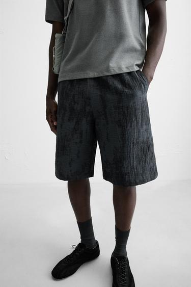 TIE-DYE PRINT TEXTURED BERMUDA SHORTS - 028 by Zara - Image 4