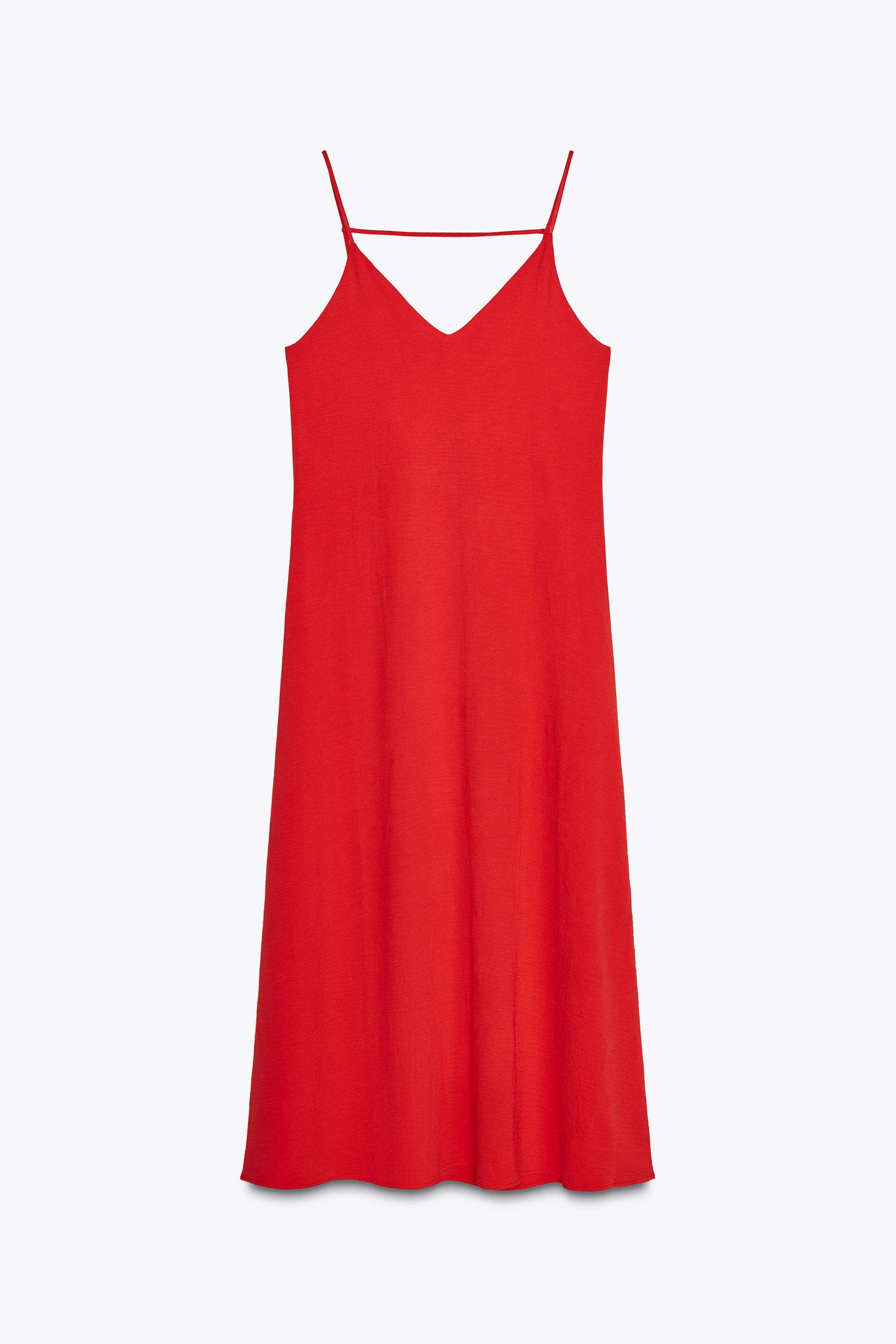 ZARA フルイドロングワンピース 5919/608 フルイドロングワンピース - ブラウン | ZARA Japan / 日本