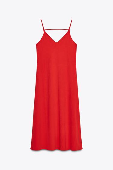 ROBE LONGUE FLUIDE - Rouge de Zara - Image 5