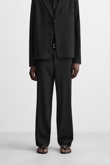 REGULAR FIT SUIT TROUSERS - Black by Zara - Image 1