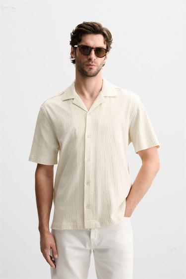 TEXTURED TERRY SHIRT - Ecru by Zara
