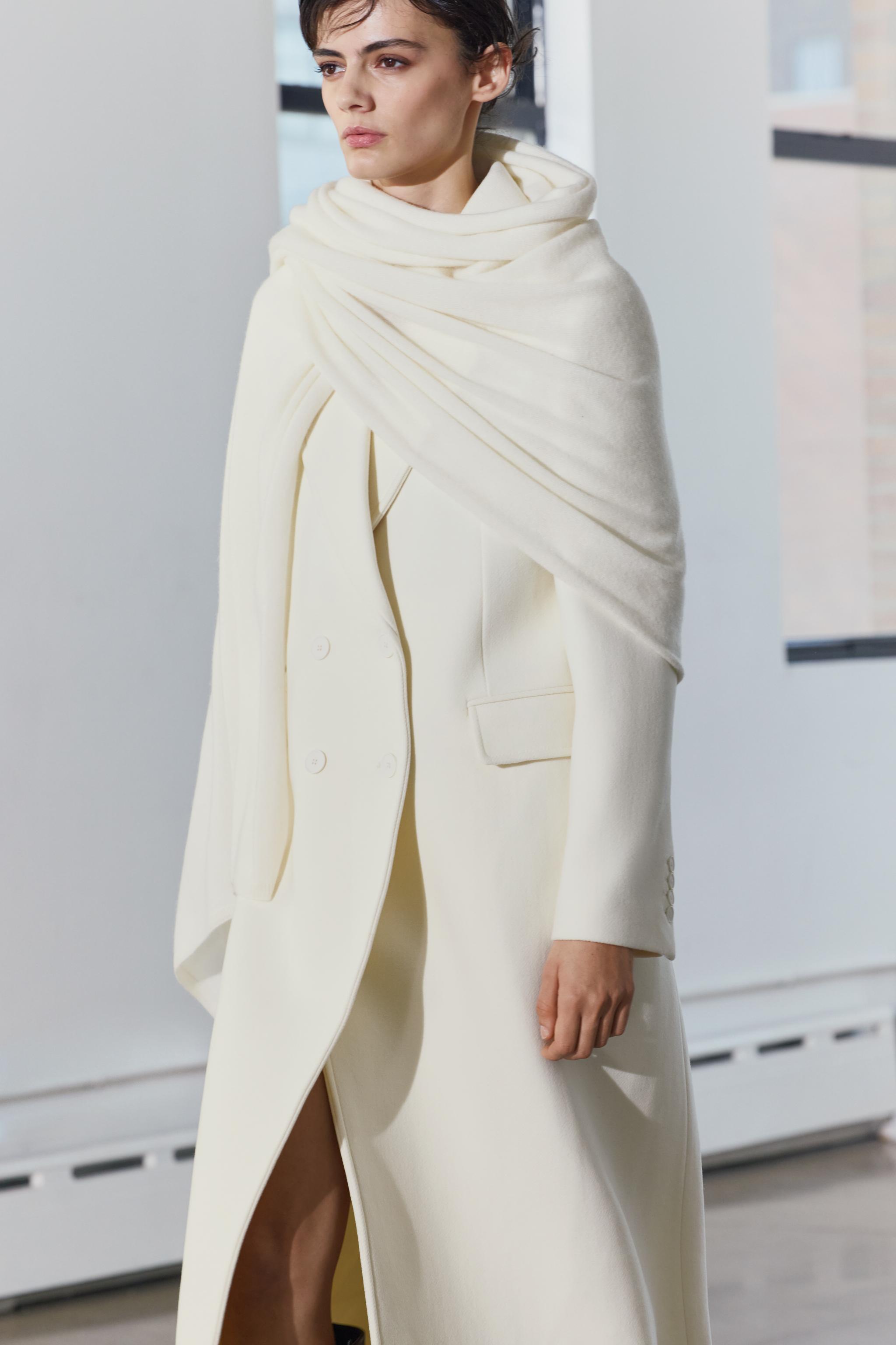 MANTECO WOOL BLEND FITTED COAT ZW COLLECTION White ZARA United States