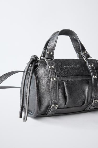 METALLIC CROSSBODY BAG - Grey by Zara - Image 2