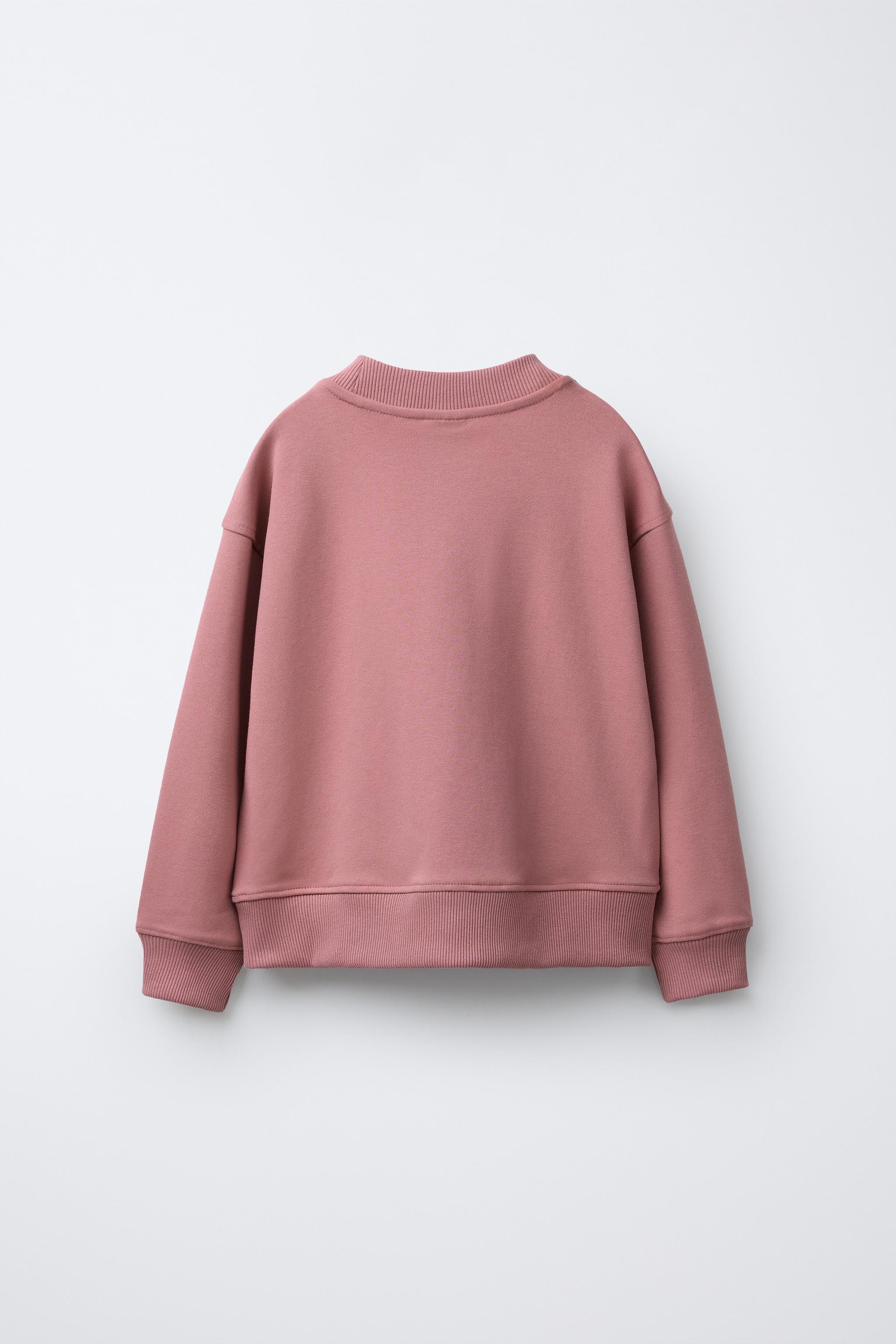 INTERLOCK SWEATSHIRT AND WIDE LEG PANTS SET