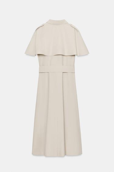 ROBE CHEMISE CAPE ZW COLLECTION - Camel clair de Zara - Image 6
