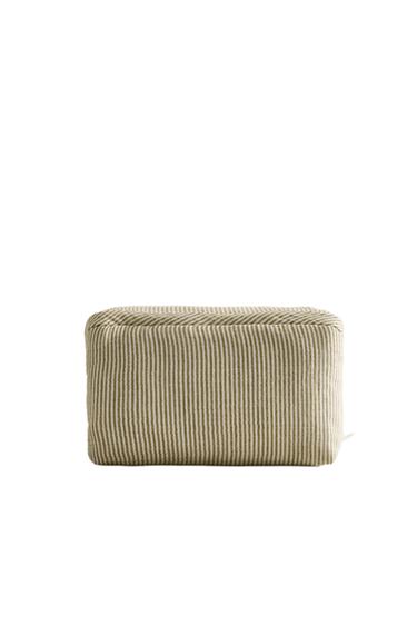 KIDS' STRIPED MUSLIN WASH BAG - Green by Zara