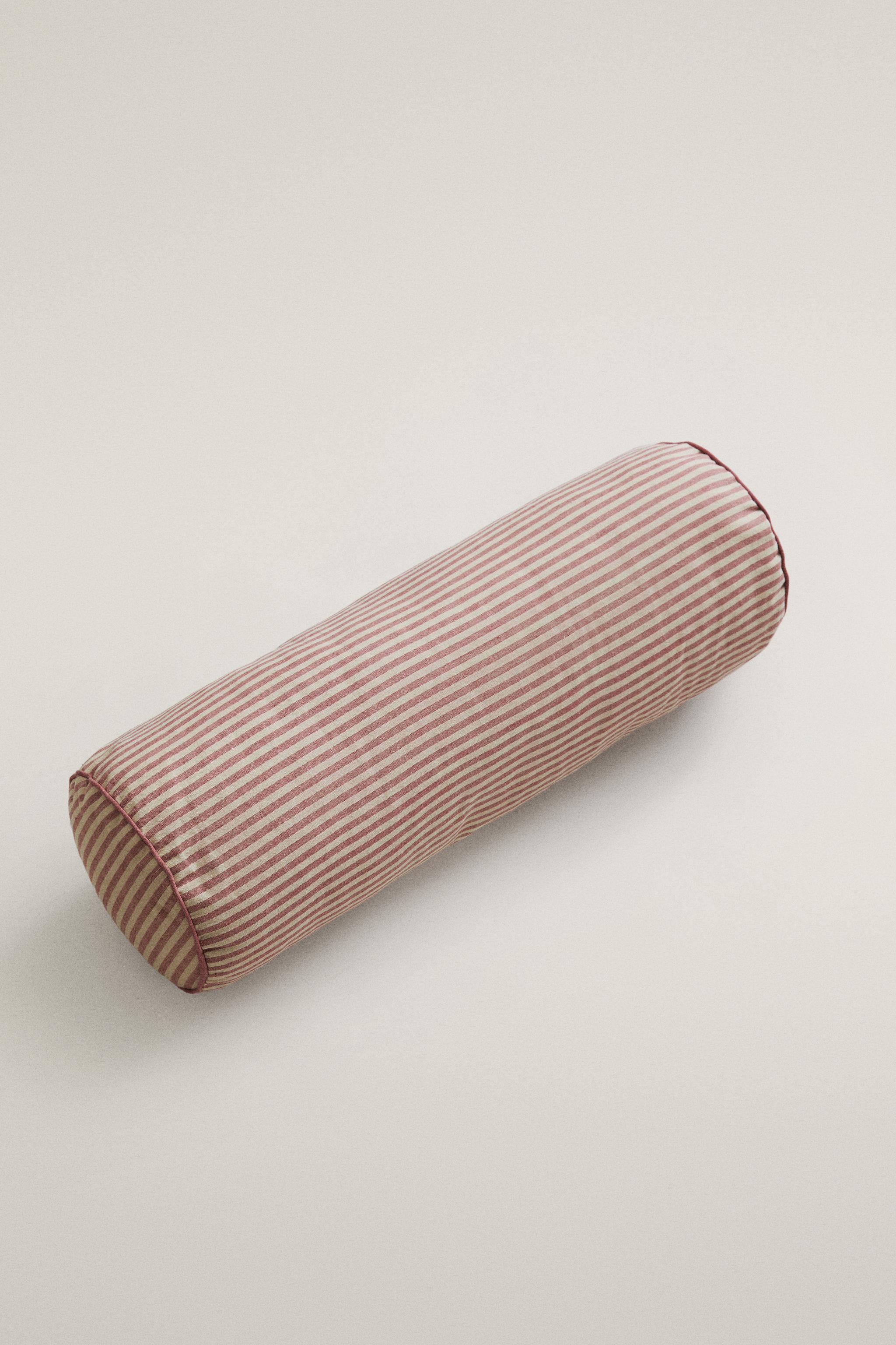 STRIPED BOLSTER PILLOW — striped