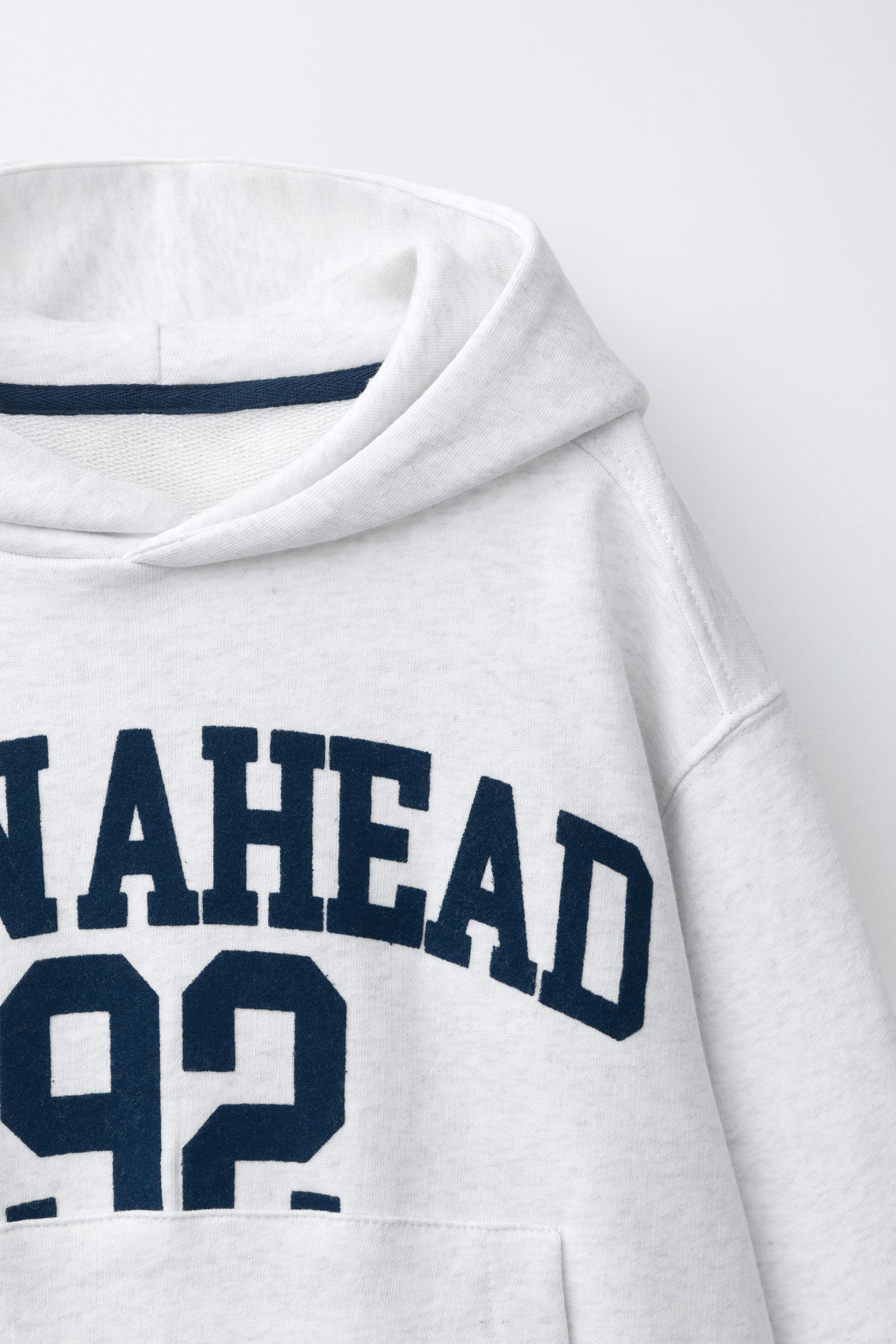 TEXT PRINT JOGGING HOODIE