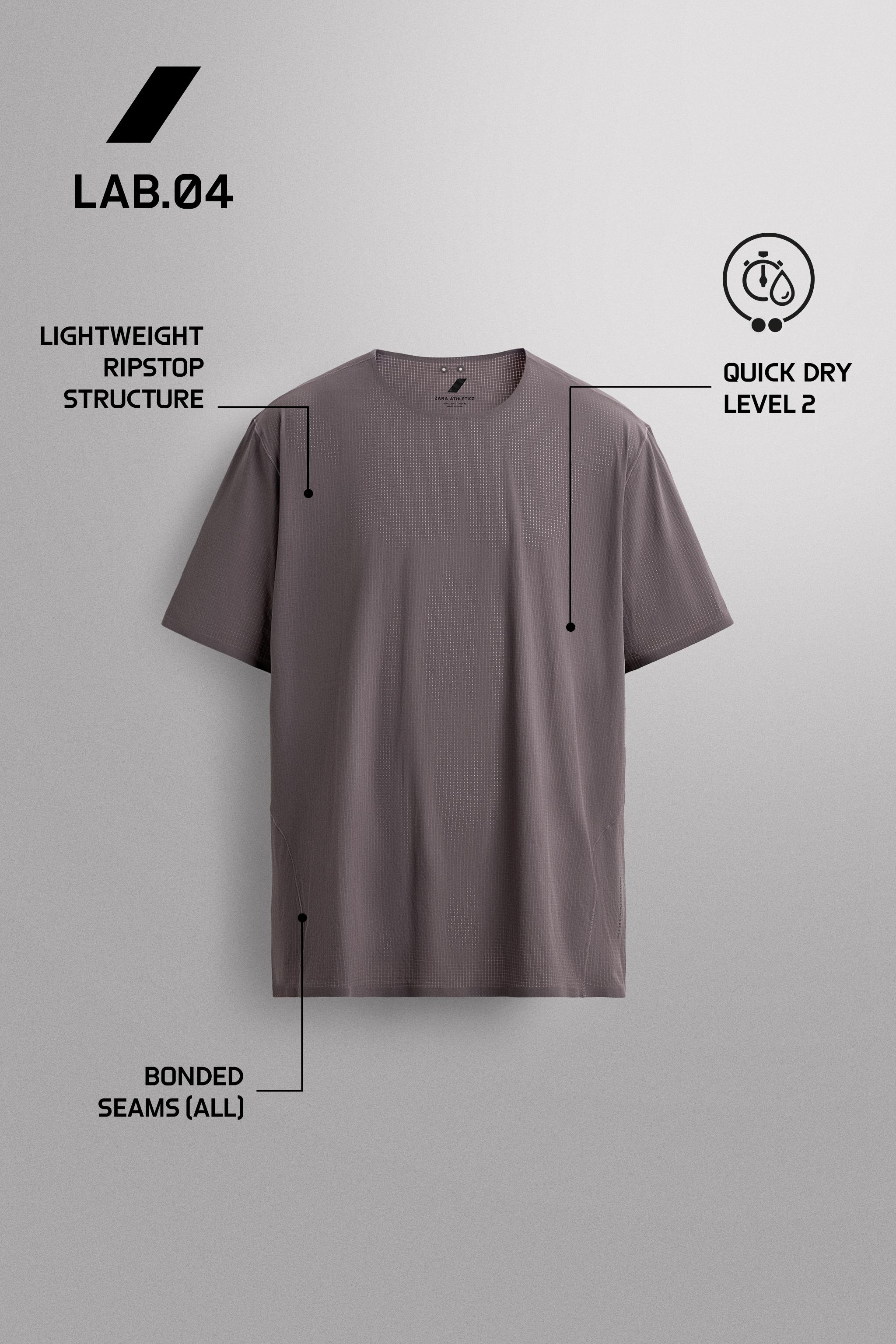Zara TEKNİK DOKULU T-SHIRT görsel 8