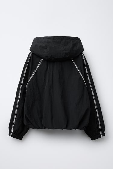 ULTRALIGHT CONTRAST RAINCOAT - Black by Zara - Image 1