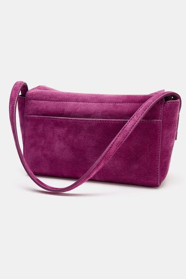 MINI SAC EN CUIR - Rouge cerise de Zara - Image 2