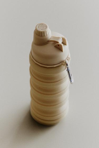 Zara FOLDABLE PET WATER BOTTLE - Ecru / Beige