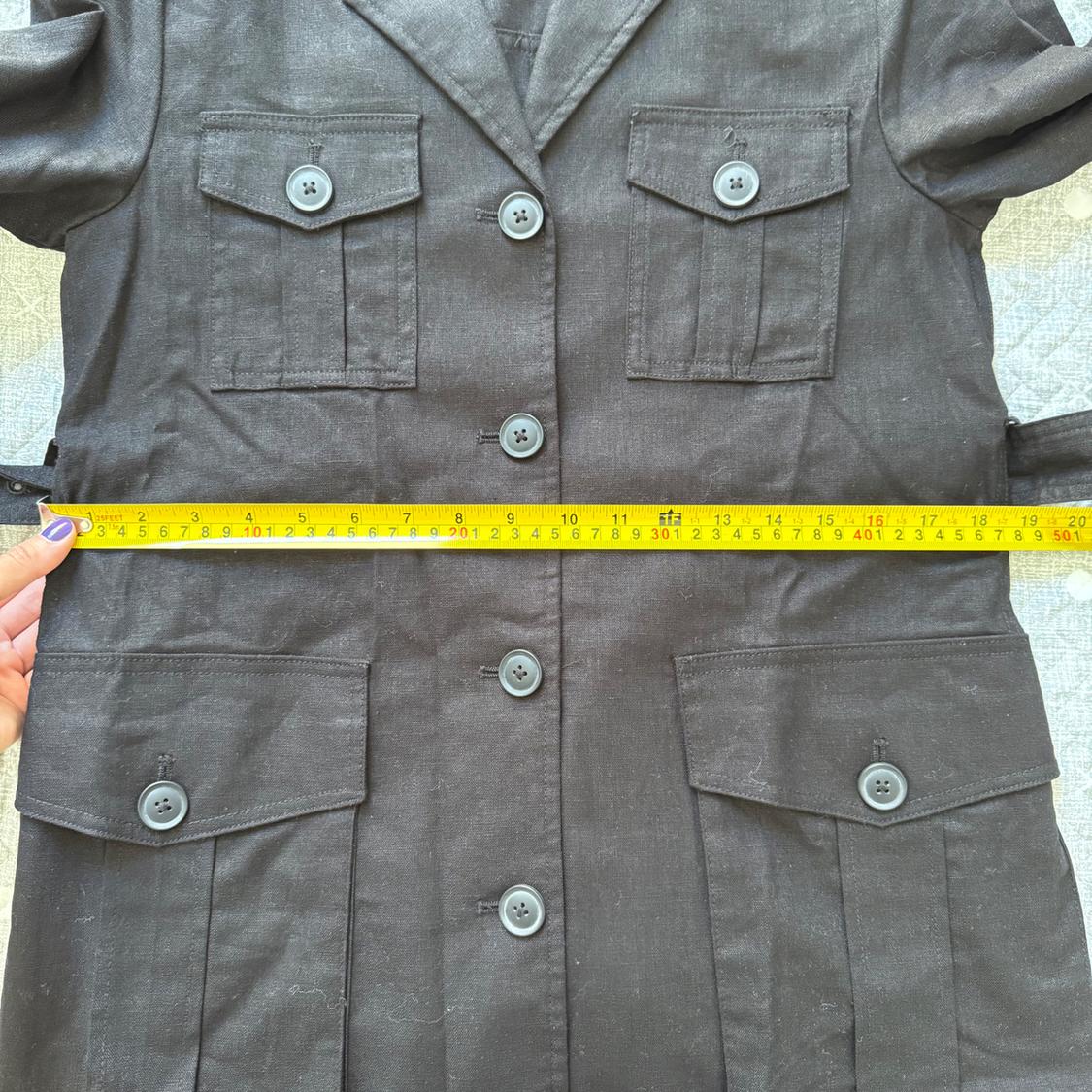 LINEN BLEND BELTED JACKET - Image 7