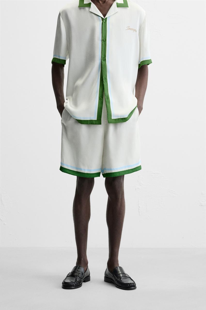 PATTERNED SATIN EFFECT SHORTS