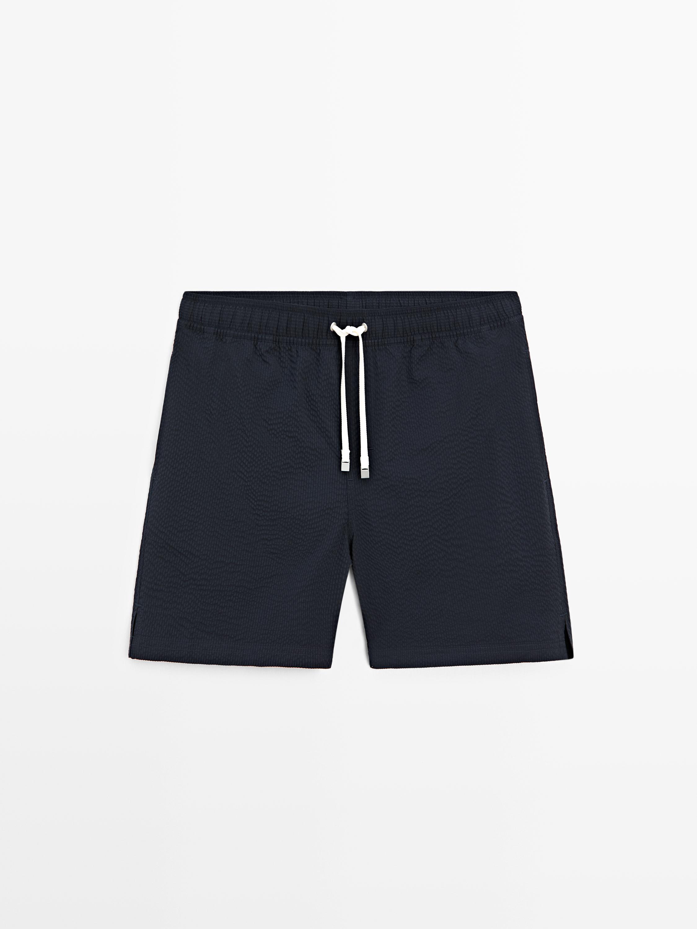 Maillot de bain uni texturé