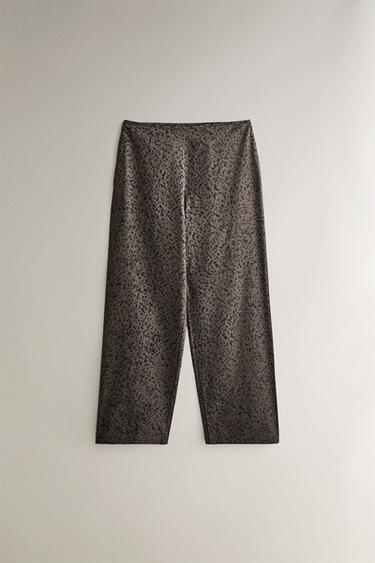 LEOPARD PRINT TROUSERS - Brown by Zara