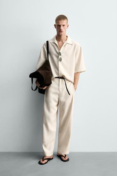 RELAXED FIT FLOWING SHIRT - Mid-ecru by Zara