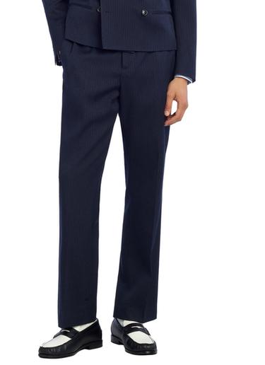 FLARE FIT PINSTRIPE SUIT TROUSERS - Navy blue by Zara