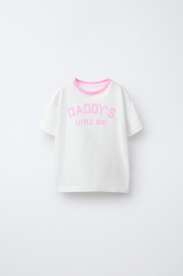 Zara TEXT PRINT T-SHIRT - Pink