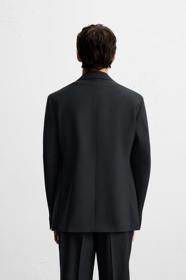 BLAZER COSTUME AVEC LAINE - Bleu marine de Zara - Image 2