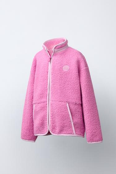 BLOUSON EFFET MOUTON SKI COLLECTION - Rose de Zara - Image 1