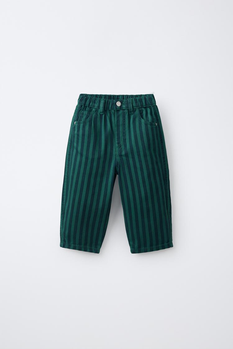 Pantalon sarga baggy estampadpo rayas