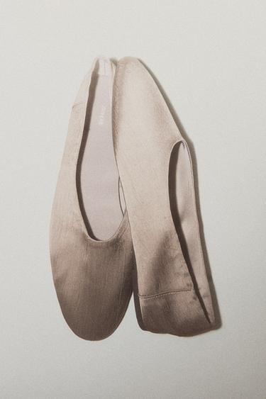 SATEEN BALLERINAS — Brown 1
